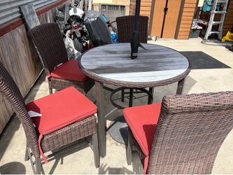 Round table and chairs