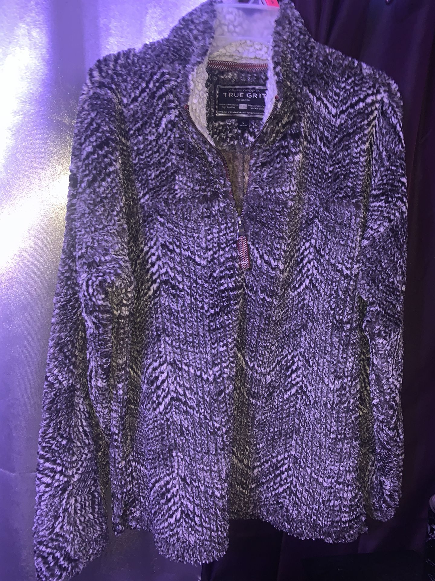 The Original Frosty Tipped 1/2 Zip Pullover By True Grit Sherpa