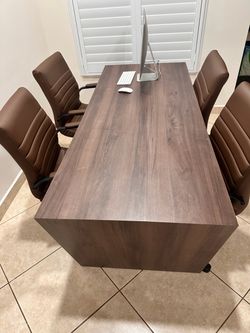 Brown desk