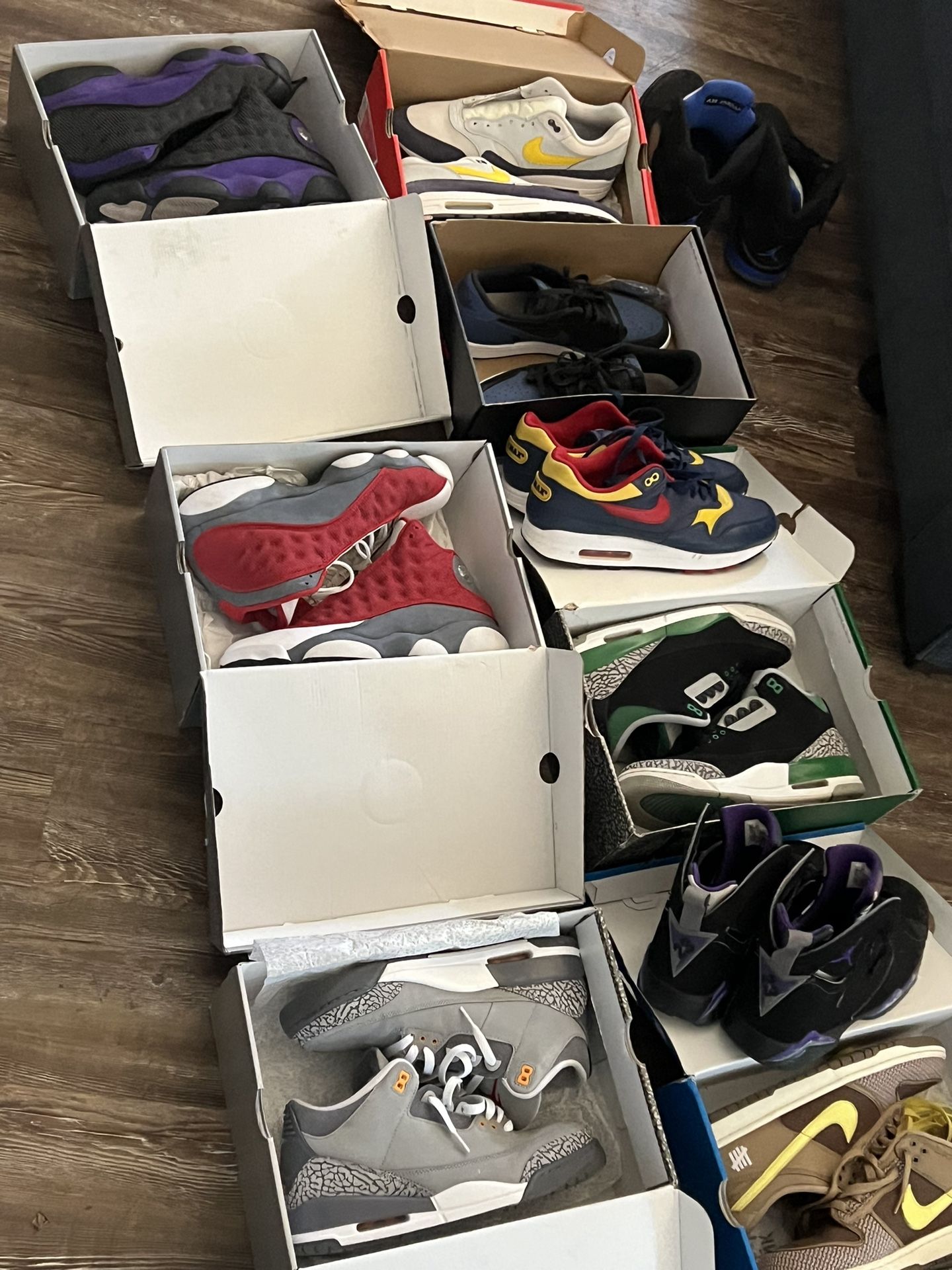 Jordan 3s/13s/7s/low & Air Max