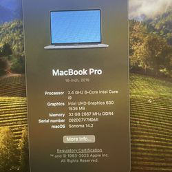 2019 MacBook Pro with TouchBar 