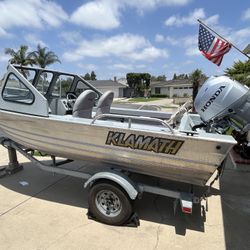 2018 Klamath 16 EXCC Boat with Honda 50 HP