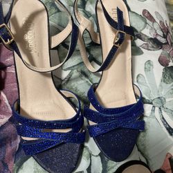 Sparkly Blue Formal Shoes 