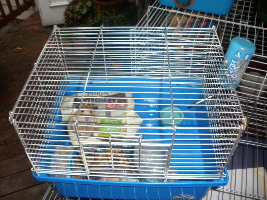 Hamster guinea pig rat lizard cage with accessories