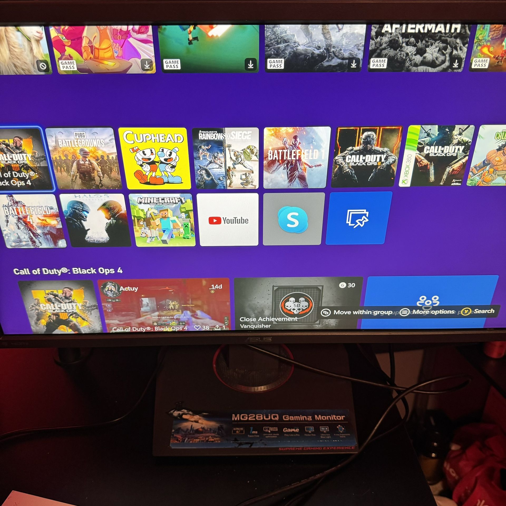 ASUS Monitor MG28UQ Black 28" 1ms