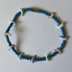 Girls Vintage Dolphin Beaded Bracelet 