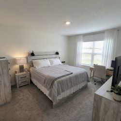 King Bed (Ashley) With Mattress (Sealy)