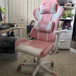 Pink Gaming Desk Chair 