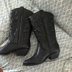 Brand New Never Worn Black Cowboy Boots