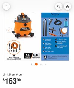 14 Gal. 6.0 Peak HP NXT Shop Vacuum Wet Dry