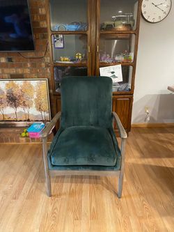 Green Velvet Armchair