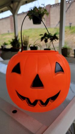 Vintage 1968 Blow mold Pumpkin