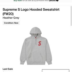 Supreme FW20 S Logo Hoodie