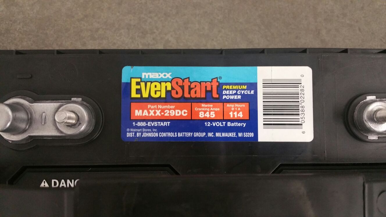 Everstart Maxx 29DC Marine, Deep Cycle, RV, Battery. As New !