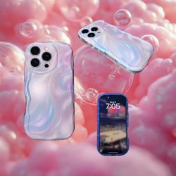 Iridescent Pearl Wave iPhone 16 Pro Case