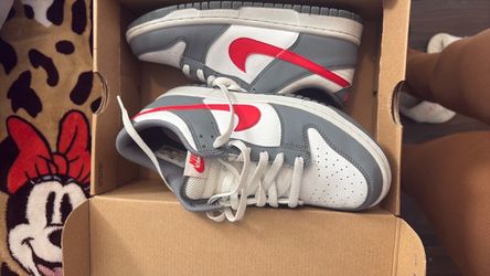 Nike Dunk Low Grey Red White Sneakers