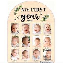 New Babies First Year Wooden Picture Frame