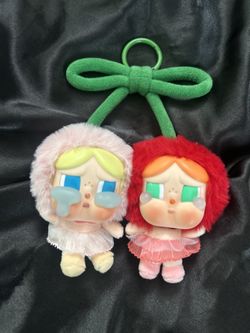Crybaby cherry bag charm