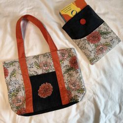 Handmade Tote And Matching Book Sleeve
