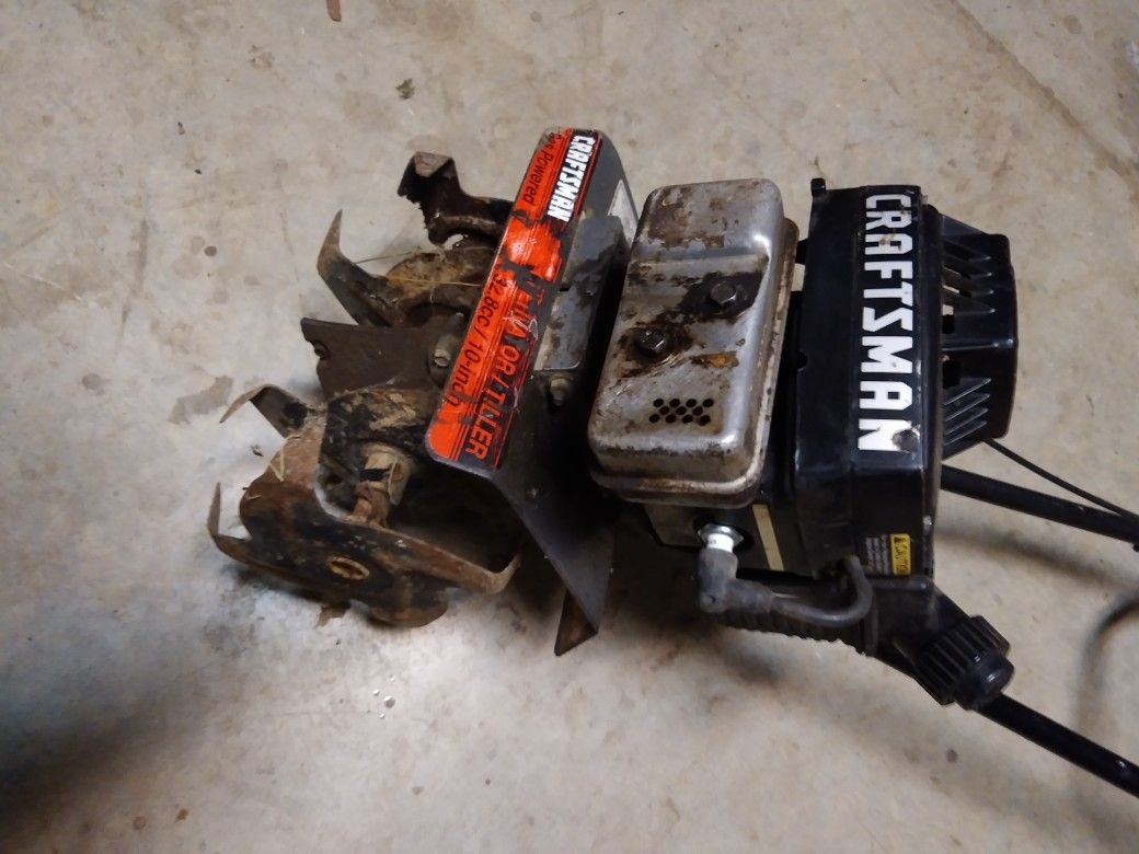 Craftsman. Mini Tiller. Needs Clutch. Motor Runs. 50. Bucks
