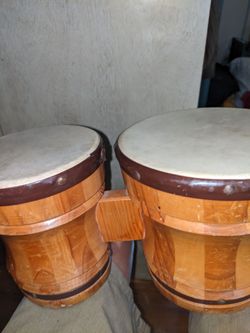 Vintage wooden bongos