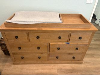Pottery barn dresser and topper