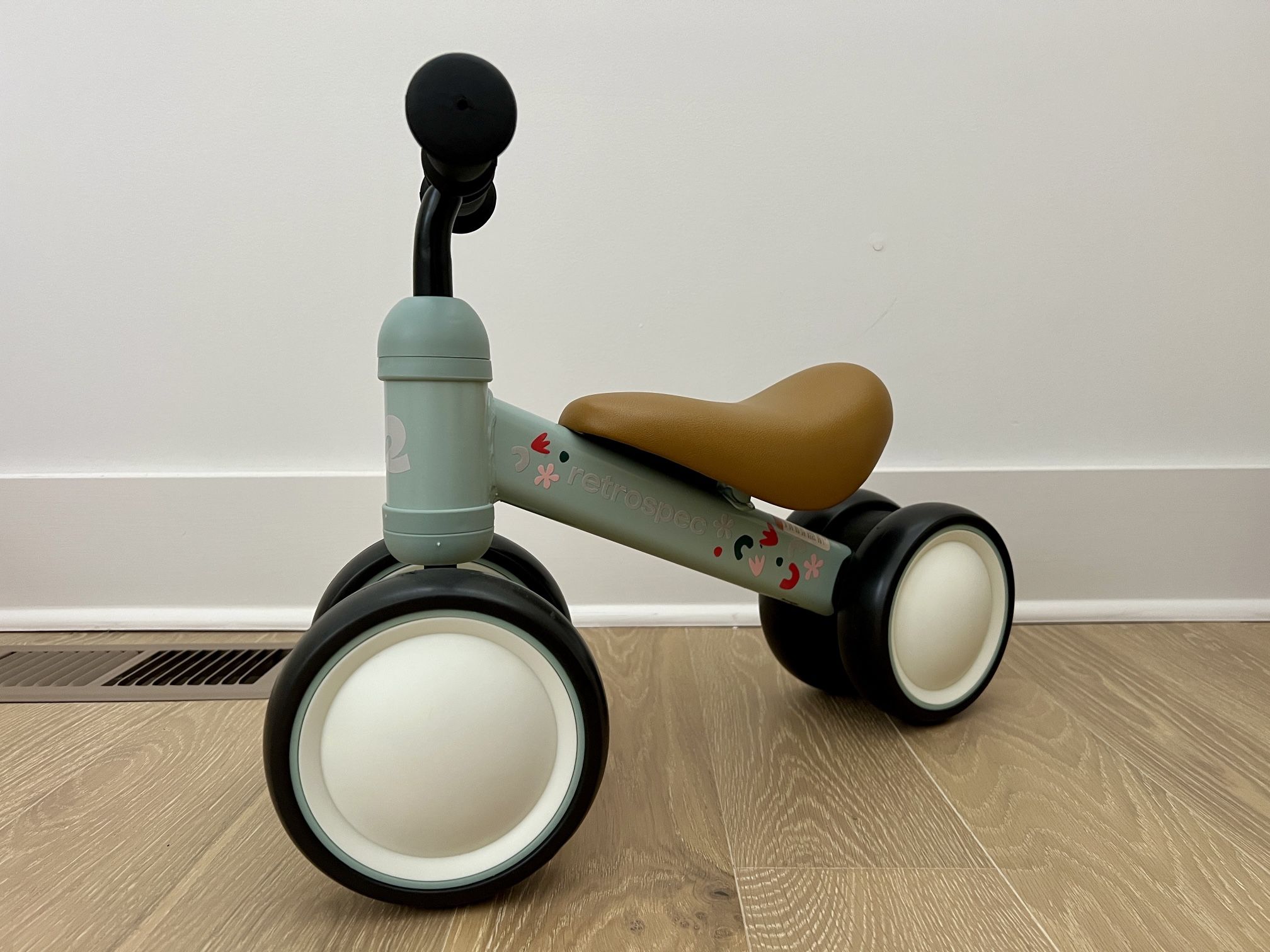 ⭐ Retrospec Cricket Baby Walker Balance Bike with 4 Wheels ⭐