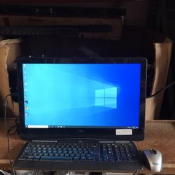 Dell Inspiron 22/ 3265 All In One PC 500GB HDD/ 4GB RAM AMD CPU With Dell Charger/ Mouse / Keyboard- Excellent Condition