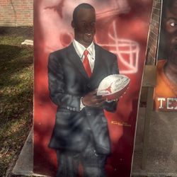 Autographed Vince Young Painting 