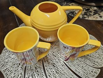 Tea Set Hues N Brews Retro Flowers Power Coffee Tea Mug Vintage!