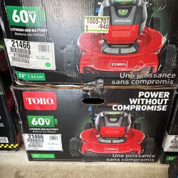 Toro Lawn Mower Self Propelled 22” Battery,charger And Bag 