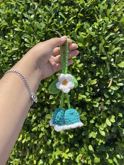 Crochet Lilly of the Valley w/ Daisy Car Hanger