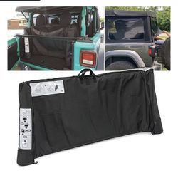 Soft Top Window Storage Bag fits for 2018 2019 2020 2021 2022 2023 2024 2025 Jeep Wrangler JL JLU Sports Sahara Freedom Rubicon Unlimited 2 Door & 4 D