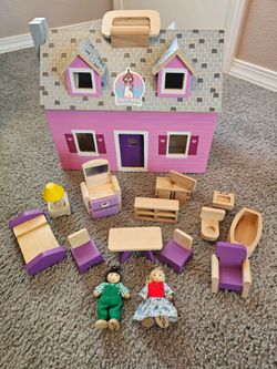 Wooden dollhouse