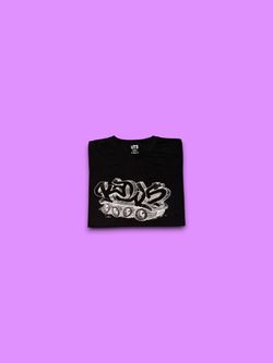 UNIQLO UT x KAWS Graffiti Tank Graphic Tee Black Logo Streetwear T-Shirt Large