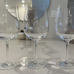 (3) Large Wine Glasses - Free