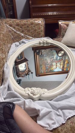 Disney oval mirror with roses