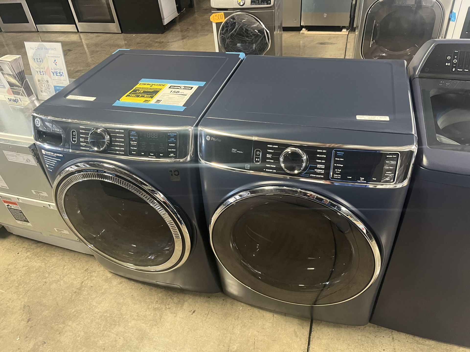 GE FRONT LOAD WASHER AND GAS DRYER BIG CAPACITY 