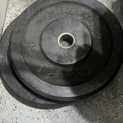 A SET OF CAP 25LBS BUMPER PLATES