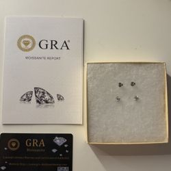 Vvs moissanite earrings. Size- 0.5ct 5.0mm