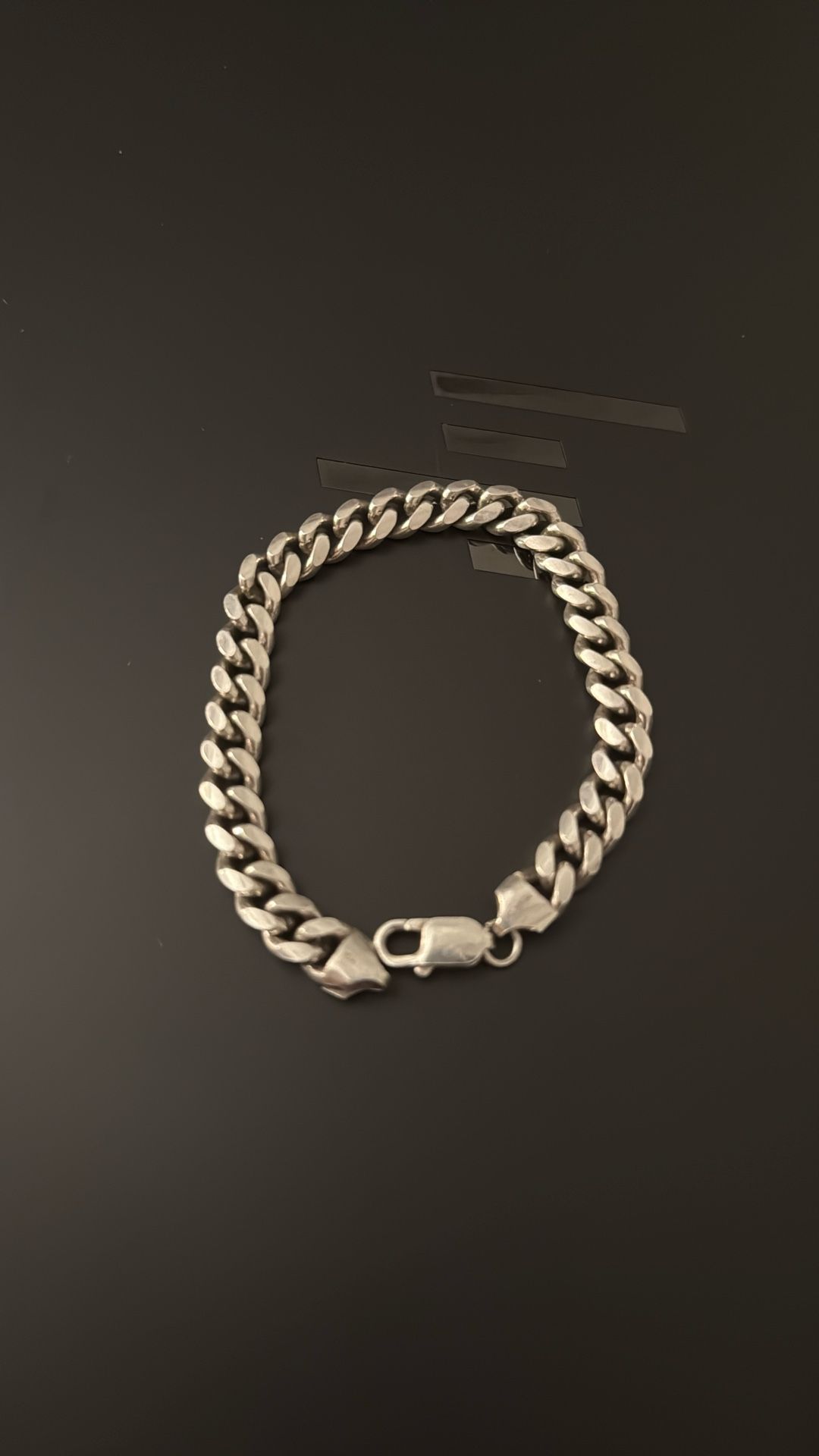 8 Mm Cuban Bracelet 925 Silver