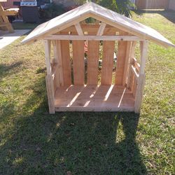 Large Three Piece Foldable Nativity Stable ( Manger Bonus)