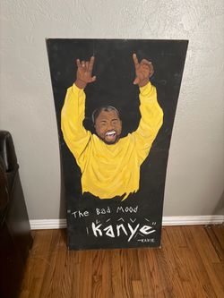 Kanye hand painting one of one.