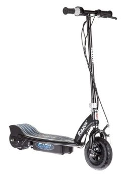 Razor E100 Glow Electric Scooter for Kids Age 8 and Up, LED Blue Light-Up Deck, 8" Air-filled Front Tire, Up to 40 min Continuous Ride Time.