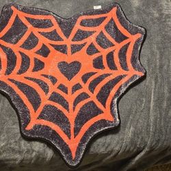 Heart Shaped Spider Web Rug/Mat