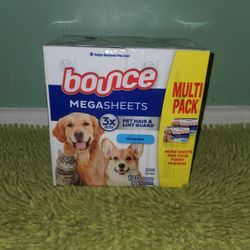 Bounce Pet Hair & Lint Guard 130 Dryer Sheets Unscented 