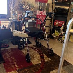 Medline Senior Walker with hand, brakes, and seat