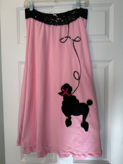 Adult Pink Poodle Skirt 1950s Costume