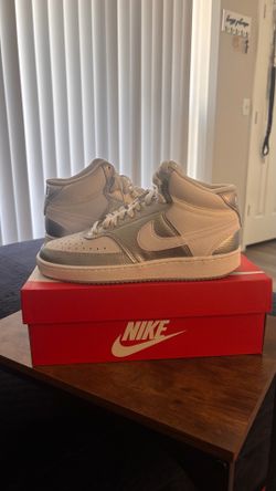 Nike Court Vision Mid - Women's Sneaker  White & Silver