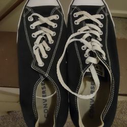 Converse All Star Size 12 Black And White Low Profile Tennis Shoes